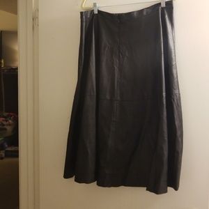 Faux leather skirt
